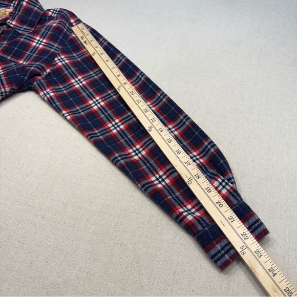 Vintage Women’s Navy and Red Plaid Flannel Shirt - Size Small - Picture 13 of 16